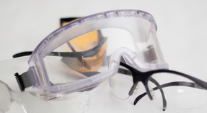 Image of four different types of eye safety goggles