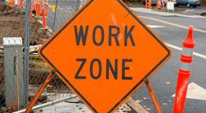 Orange Work Zone sign