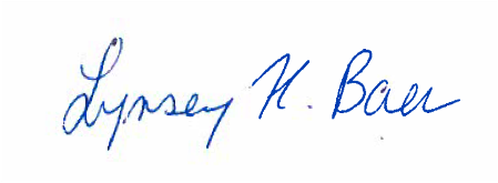 Lynsey Baer Signature Lynsey Baer Signature