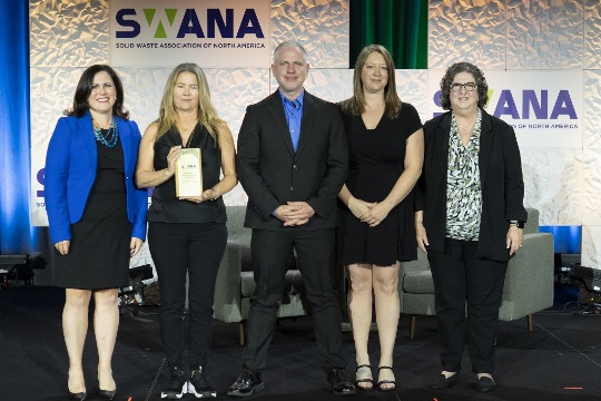 SWANA members presenting award
