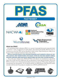SWANA, APWA, CASA, NACWA, NWR, WaterReuse, and WEF PFAS factsheet thumbnail