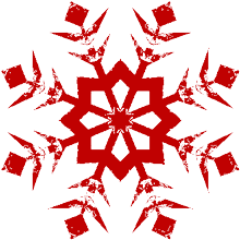 dark red snowflake